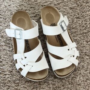 Birkenstock Kids White Strap Sandals